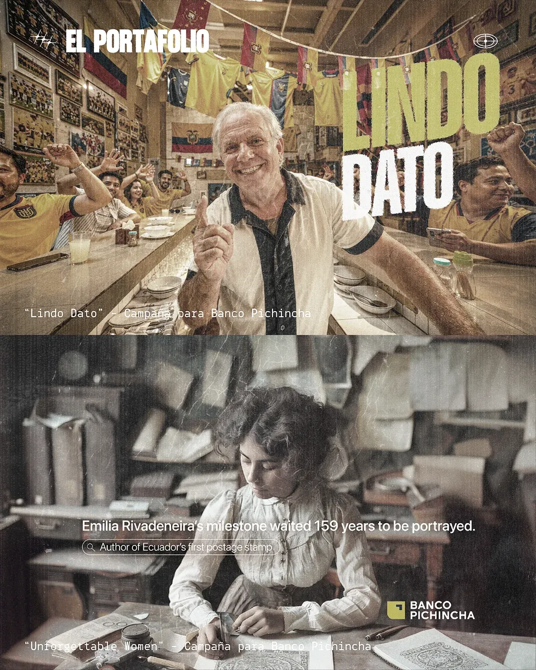 Portafolio de Daniel Espinoza: campañas Lindo Dato y Unforgettable Women